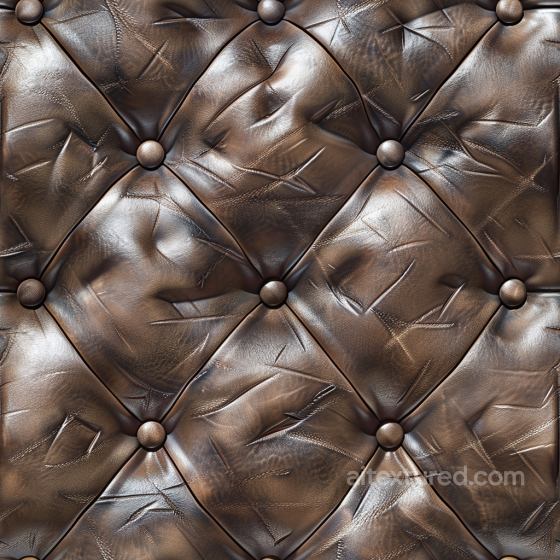 Glossy Distressed Brown Quilted Leather Upholstery Seamless Texture Leather texture preview