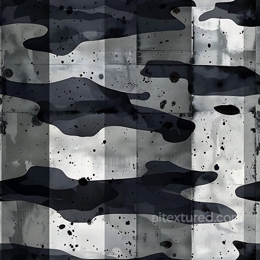 Urban Snow Camouflage PBR Texture with Monochrome Soft Organic Patches seamless Color Camouflage PBR texture