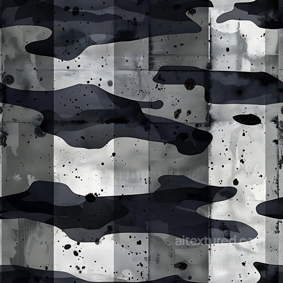 Urban Snow Camouflage PBR Texture with Monochrome Soft Organic Patches Color Camouflage texture preview