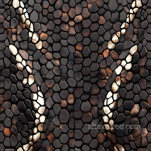 Reptilian Skin PBR Texture with Glossy Scale Detail and Natural Pattern seamless Skin PBR texture