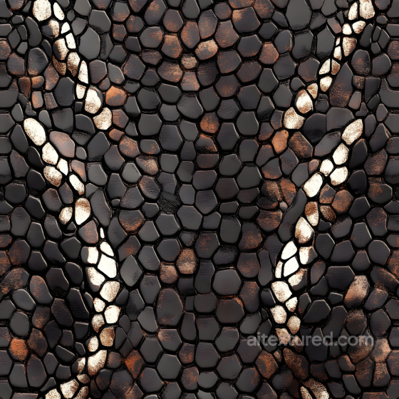 Reptilian Skin PBR Texture with Glossy Scale Detail and Natural Pattern Skin texture preview