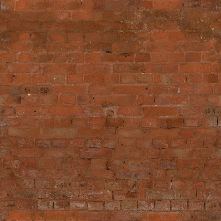 Broken Brick Wall - Weathered Broken Brick Brick Wall Bricks seamless PBR texture preview
