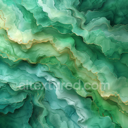 seamless Seamless 3D Alcohol Ink PBR Texture Featuring Green Fluid Waves and Gold Veins texture 8k free download PBR
