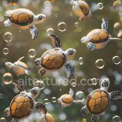 seamless Seamless 3D Inflated Vinyl Turtle Shell Panels PBR Texture in Warm Brown and Cream texture 8k free download PBR