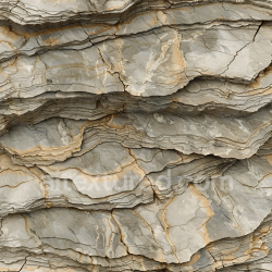 seamless Seamless 3D Layered Cliff Rock PBR Texture with Weathered Stratified Stone texture 8k free download PBR