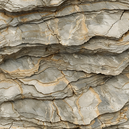 Layered Cliff Rock PBR Texture with Weathered Stratified Stone seamless Stone PBR texture