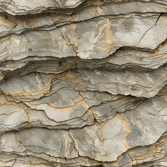 Layered Cliff Rock PBR Texture with Weathered Stratified Stone Stone texture preview