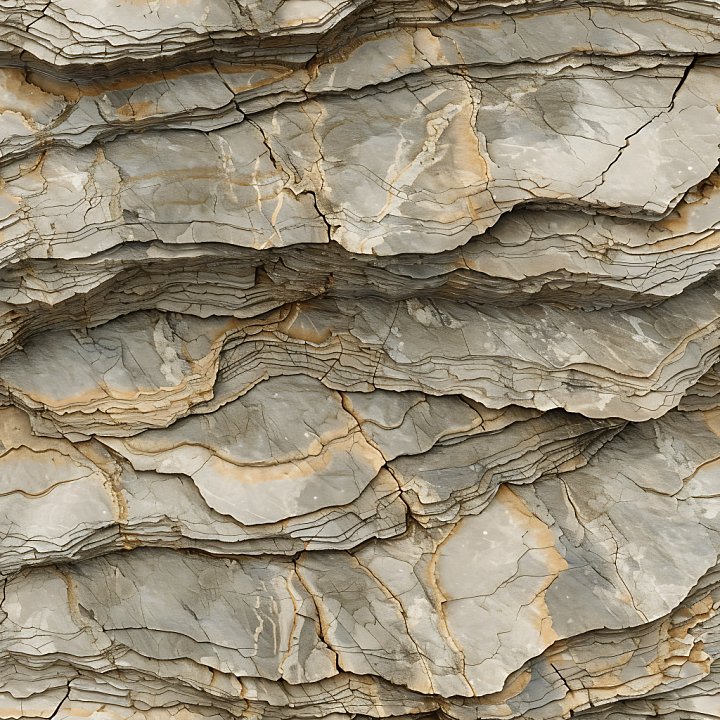 Layered Cliff Rock with Weathered Stratified Stone seamless PBR texture preview