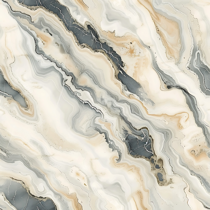 Ivory and Champagne Marble with Flowing Veins and Subtle Color Variatio… seamless PBR texture preview