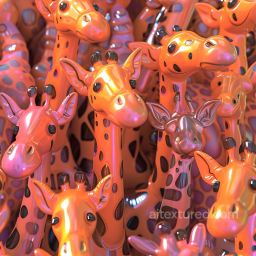 Inflated Glossy Vinyl Panels PBR Texture in Orange with Quilted Pattern seamless Inflated PBR texture