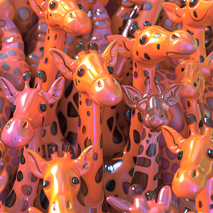 Inflated Glossy Vinyl Panels in Orange with Quilted Pattern seamless PBR texture preview