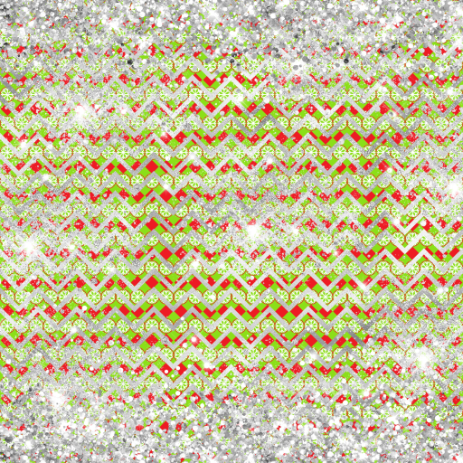 Christmas Glitter Texture of Red and Green Christmas Zigzag Pattern with Silver Glitter seamless Christmas glitter PBR texture
