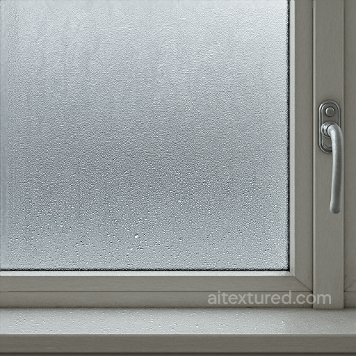 Seamless 8K PBR 3D texture of window condensation drops on textured glass with subtle win… seamless Window PBR texture