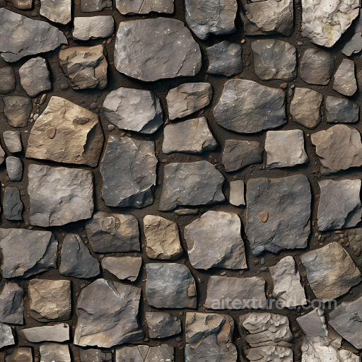 Rugged Stone Wall PBR Texture in Natural Earth Tones seamless Stone PBR texture