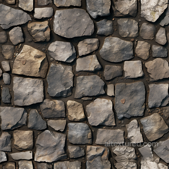 Rugged Stone Wall PBR Texture in Natural Earth Tones Stone texture preview
