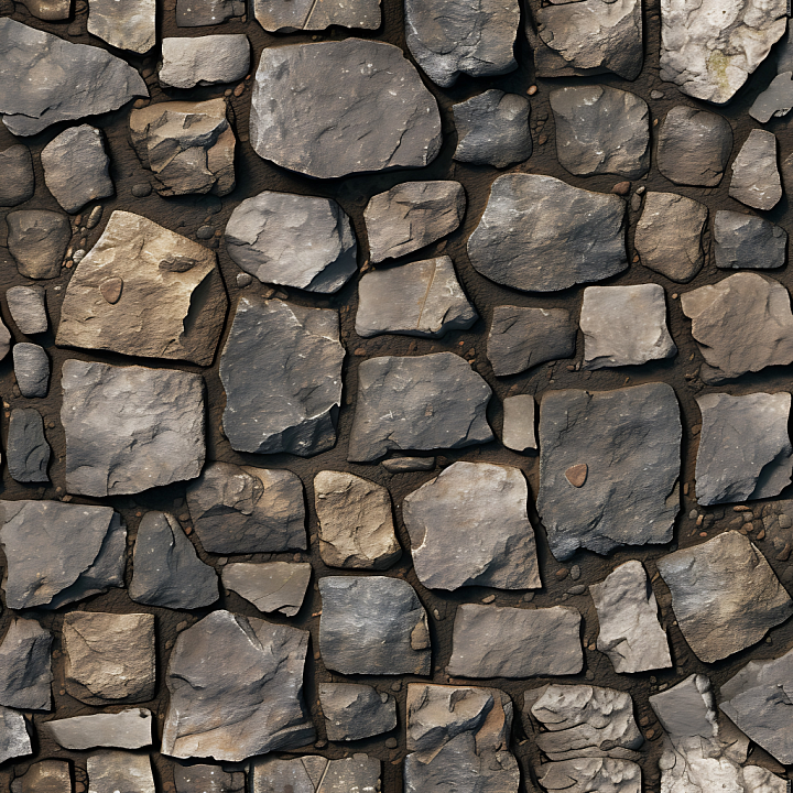Rugged Stone Wall in Natural Earth Tones seamless PBR texture preview