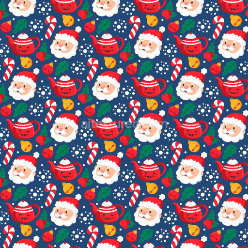 Seamless 3D PBR Texture Featuring Cute Christmas Digital Paper Pattern