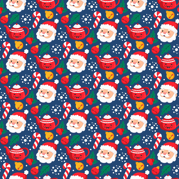 Featuring Cute Christmas Digital Paper Pattern seamless PBR texture preview