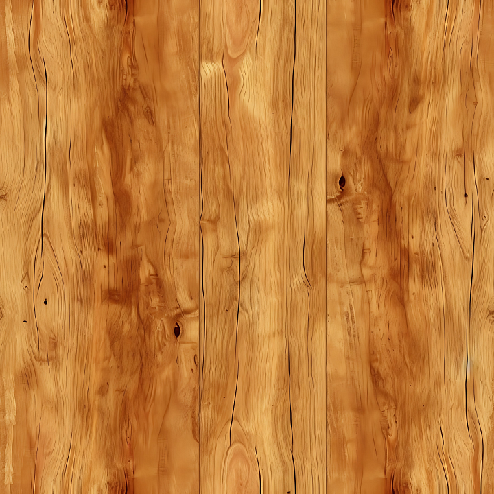 Honey Maple Wood Planks with Natural Grain and Knots seamless PBR texture preview