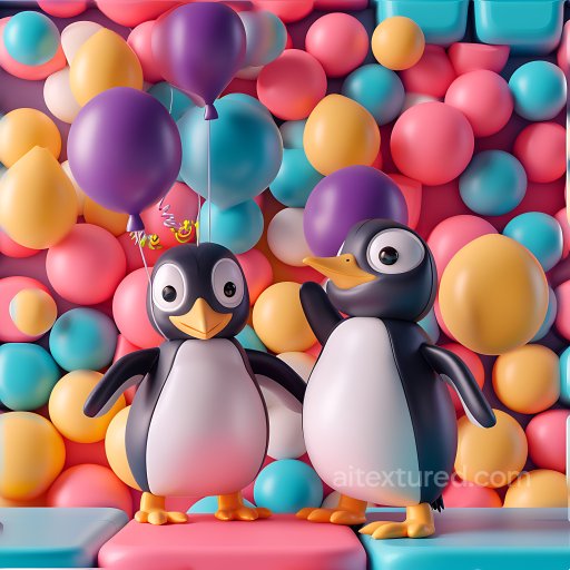 Inflated Balloon Surface PBR Texture in Multicolor seamless Inflated PBR texture