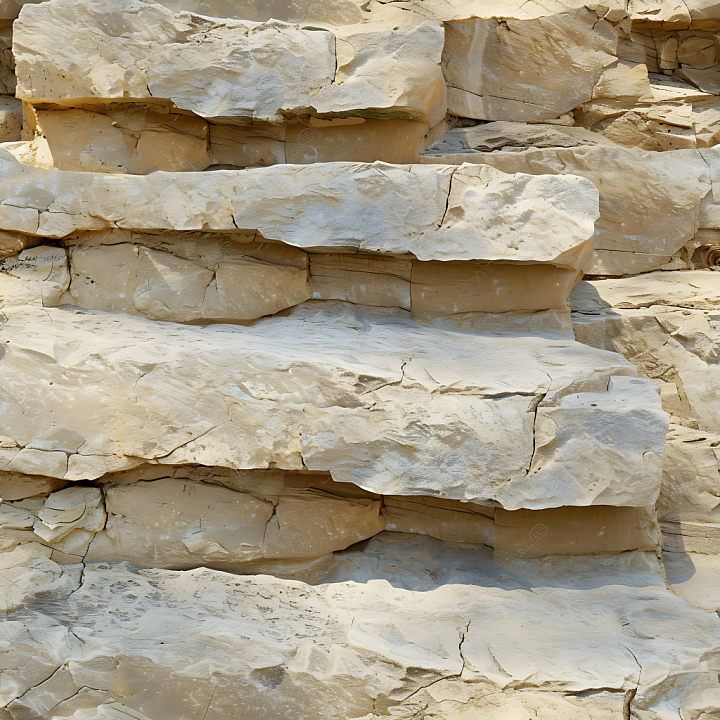 Weathered Sandstone Cliff Rock With Natural Cracks And Layered Formatio… seamless PBR texture preview