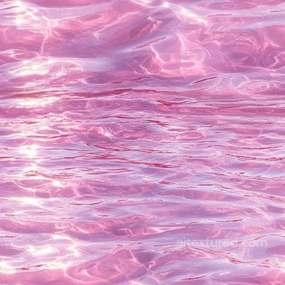 Pink Water Surface Featuring Gentle Wave Patterns and Reflective Highlights Seamless Text… Water texture preview
