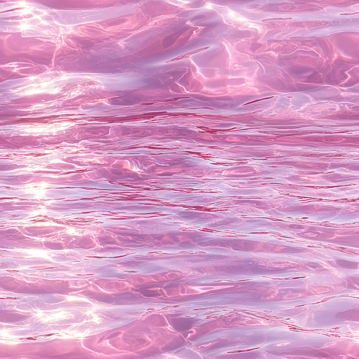 Pink Water Surface Featuring Gentle Wave Patterns and Reflective Highli… seamless PBR texture preview