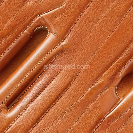 Seamless 3D Vintage Brown Quilted Leather PBR Texture with Fine Grain and Stitching