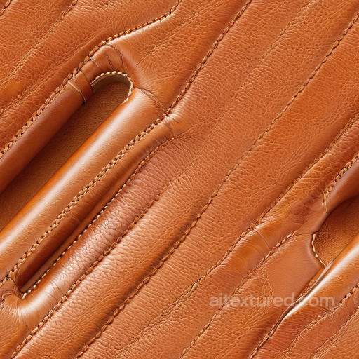 Vintage Brown Quilted Leather PBR Texture with Fine Grain and Stitching seamless Leather PBR texture