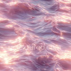 seamless Seamless 3D PBR Texture of Stylized Water Surface with Soft Pink-Orange Light Reflection texture 8k free download PBR