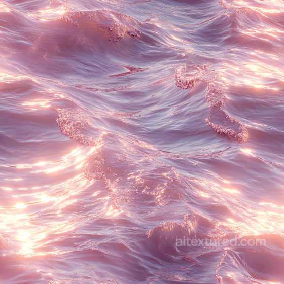 Stylized Water Surface Seamless Texture with Soft Pink-Orange Light Reflection Water texture preview