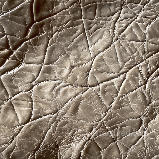 Wrinkled Beige Leather Texture with Natural Grain and Soft Shine seamless Leather PBR texture