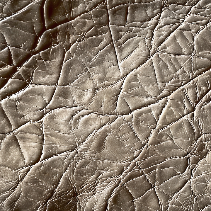 Wrinkled Beige Leather with Natural Grain and Soft Shine seamless PBR texture preview