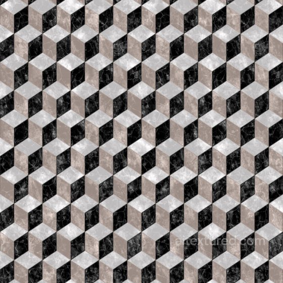 Marble Floor with Geometric Pattern | Free PBR Marble texture preview