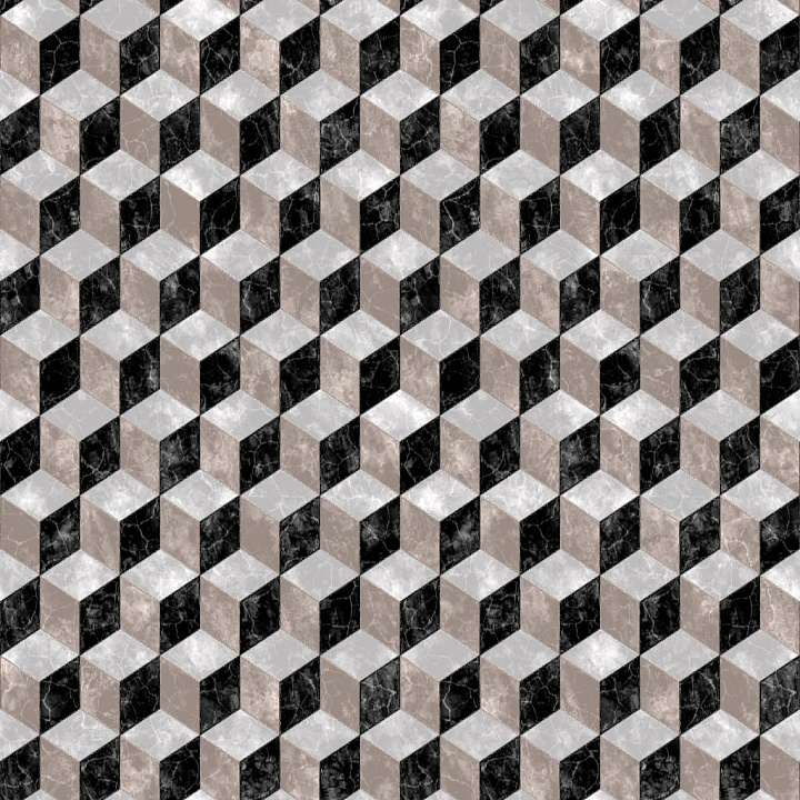 Marble Floor with Geometric Pattern seamless PBR texture preview