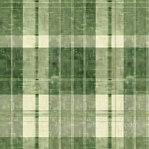 Seamless 3D PBR texture of green vintage-style plaid fabric pattern texture preview