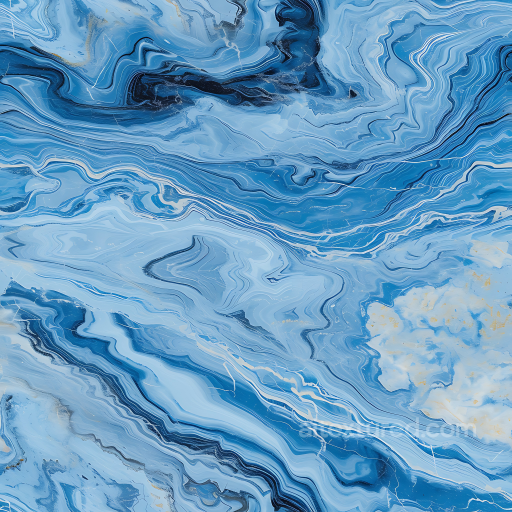 Azul Macaubas Blue Marble PBR Texture with Fluid Veins and Natural Finish seamless Marble PBR texture