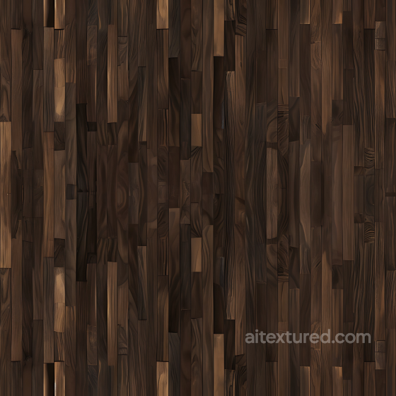 Dark Walnut Wood Planks PBR Texture with Rich Grain and Varied Tones Wood texture preview