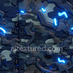 seamless Seamless 3D Futuristic Urban Camouflage PBR Texture with Neon Highlights and Panel Details texture 8k free download PBR