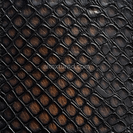 Seamless 3D PBR Scaled Skin Texture with Rich Brown Tones and Fine Wrinkles