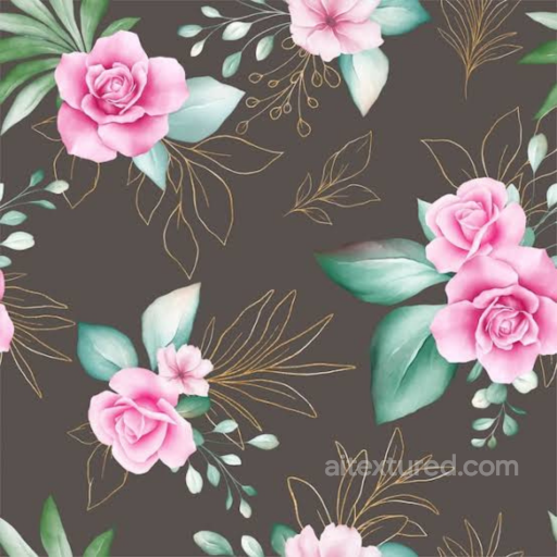 Soft Pink Flower Floral Fabric Pattern Seamless Texture seamless Pink Flower PBR texture