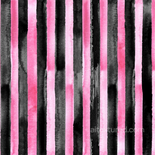 Watercolor Stripes Fabric Texture in Pink and Black seamless Watercolor Stripes PBR texture