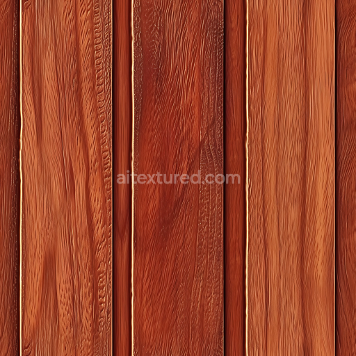Seamless 3D PBR Texture of Reddish Wood Planks with Rich Grain Detail