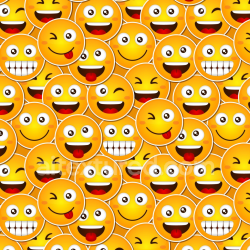 seamless Seamless 3D PBR Texture Featuring Playful Yellow Smiley Faces Pattern texture 8k free download PBR