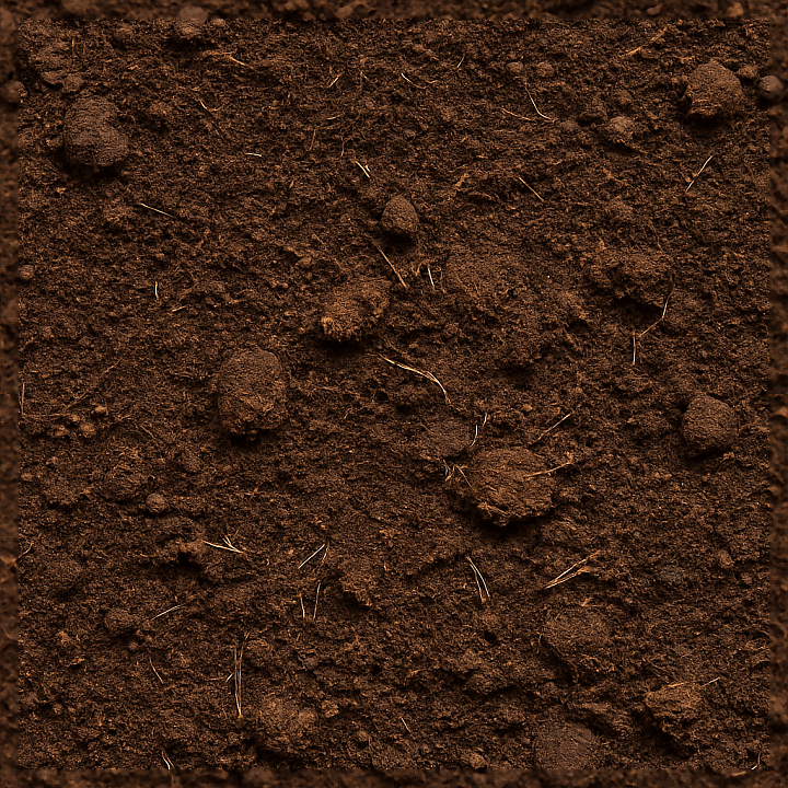 Peat Moss Ground Surface With Organic Soil And Humus Layers seamless PBR texture preview