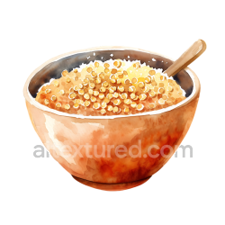 seamless Healthy Breakfast Bowl of Quinoa Cereal PNG Graphic texture 8k free download PBR