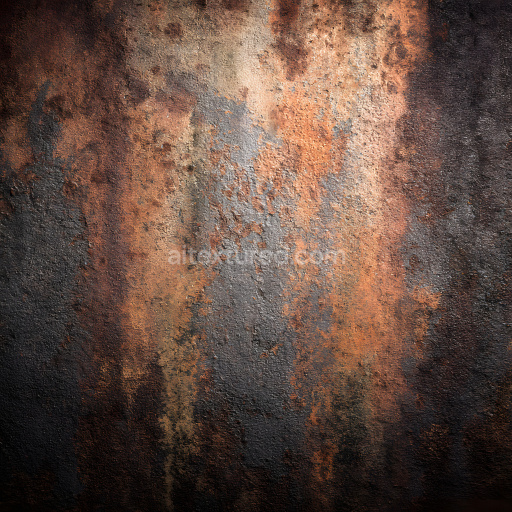 Seamless 3D Cracked Rusty Metal PBR Texture with Weathered Corrosion