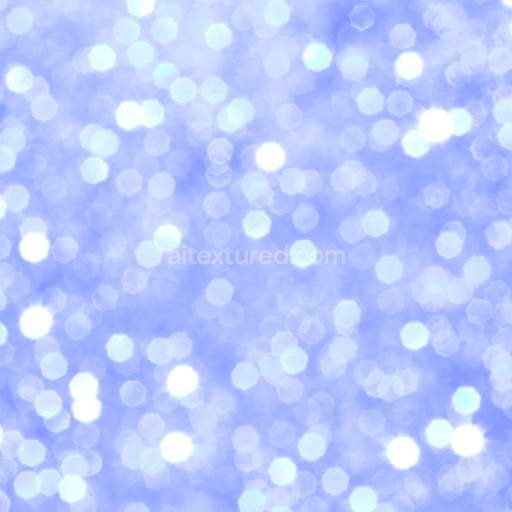 Seamless 3D PBR Blue Glitter Bokeh Texture with Soft Hexagonal Highlights