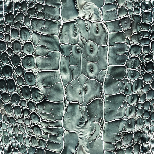 Seamless 3D Crocodile Leather PBR Texture with Glossy Finish and Detailed Grain