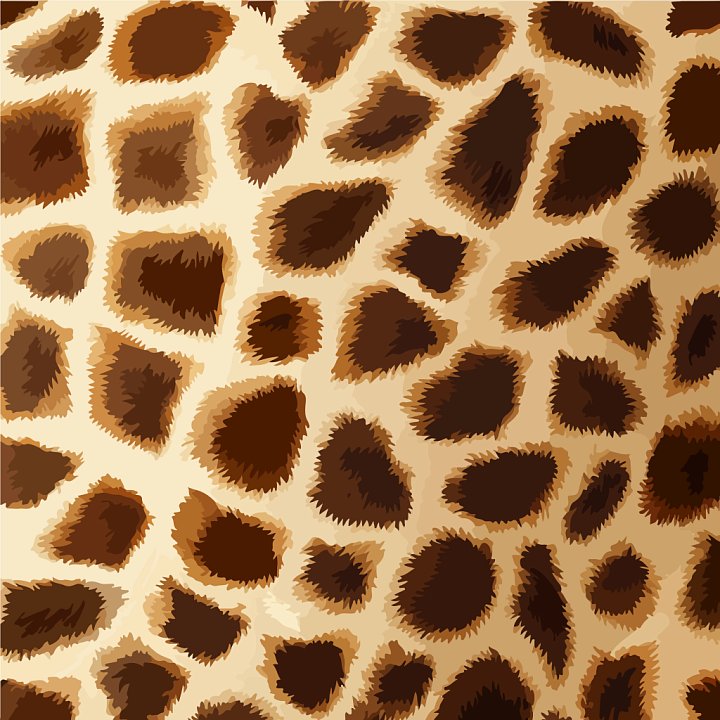 Leopard Print with Brown and Beige Fur Pattern seamless PBR texture preview